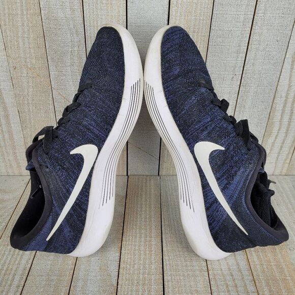 Nike Lunarepic Flyknit Black Blue Low Athletic Running Shoes Women Size 8.5 - Picture 6 of 8